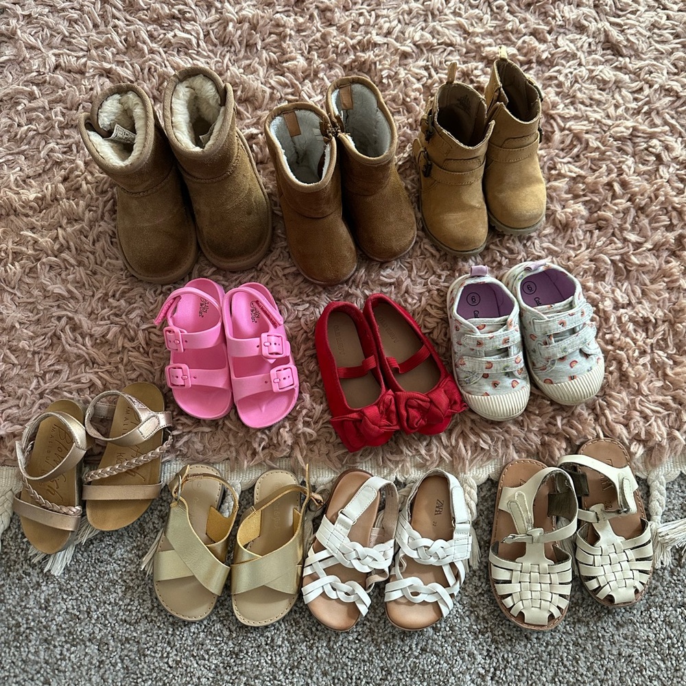 Toddler girl shoe lot